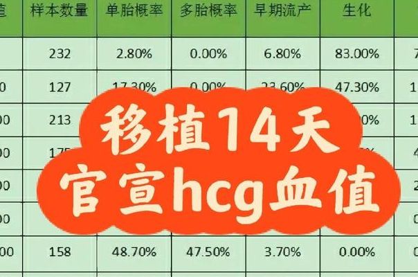 hcg正常值对照表我几乎能背下来，移植后那14天就是这么熬过来的