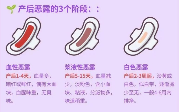 产后不正常颜色恶露图
