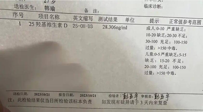 维生素检查各个地区有差异